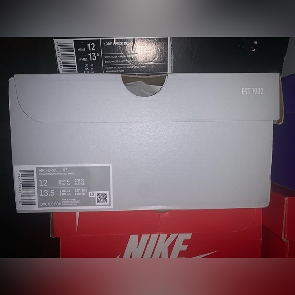 Men’s Size 12 US - Nike Air Force 1 '07 ORANGE (Picante Red) BRAND NEW IN BOX - Picture 7 of 7